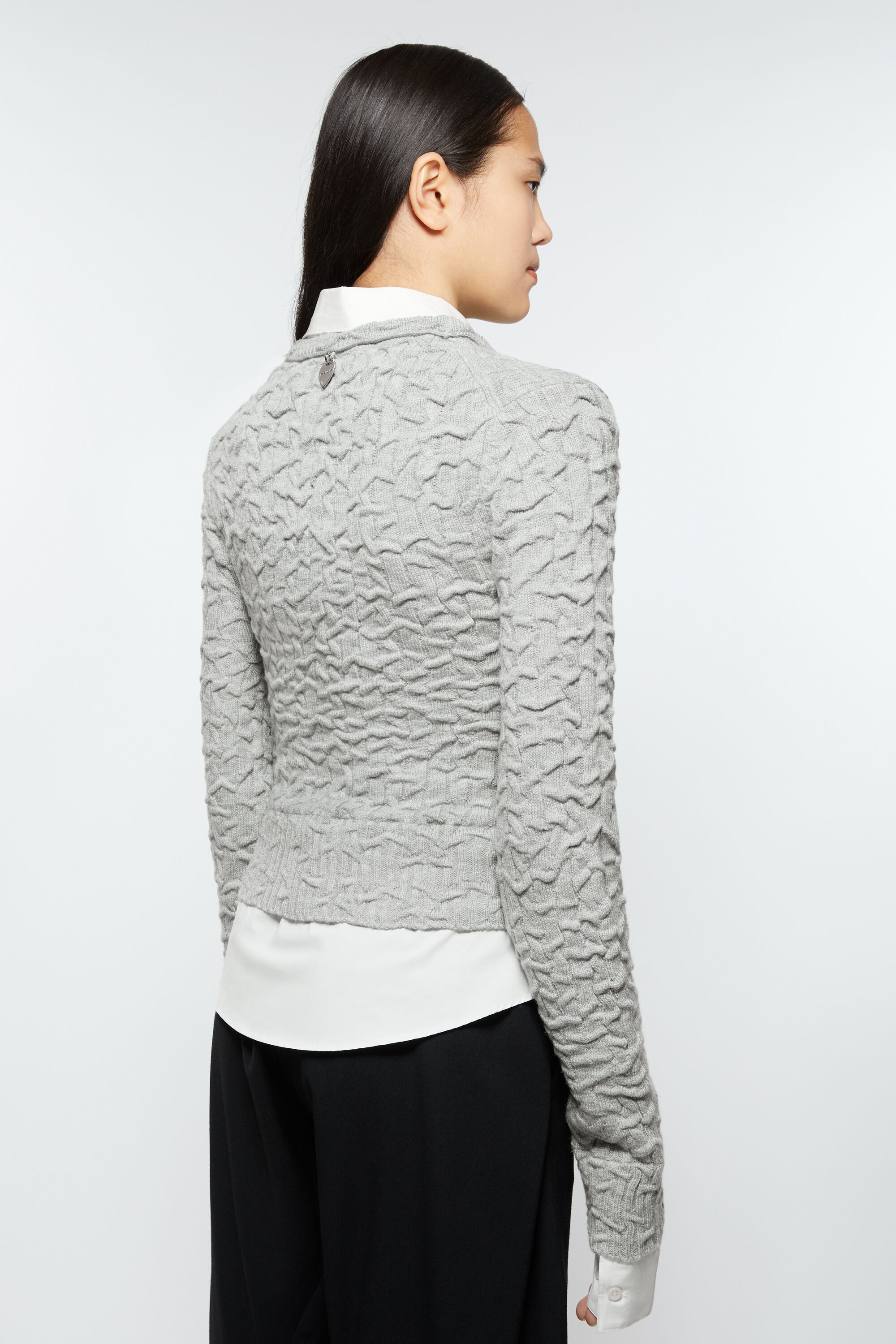 Layered cardigan - Light grey - 3