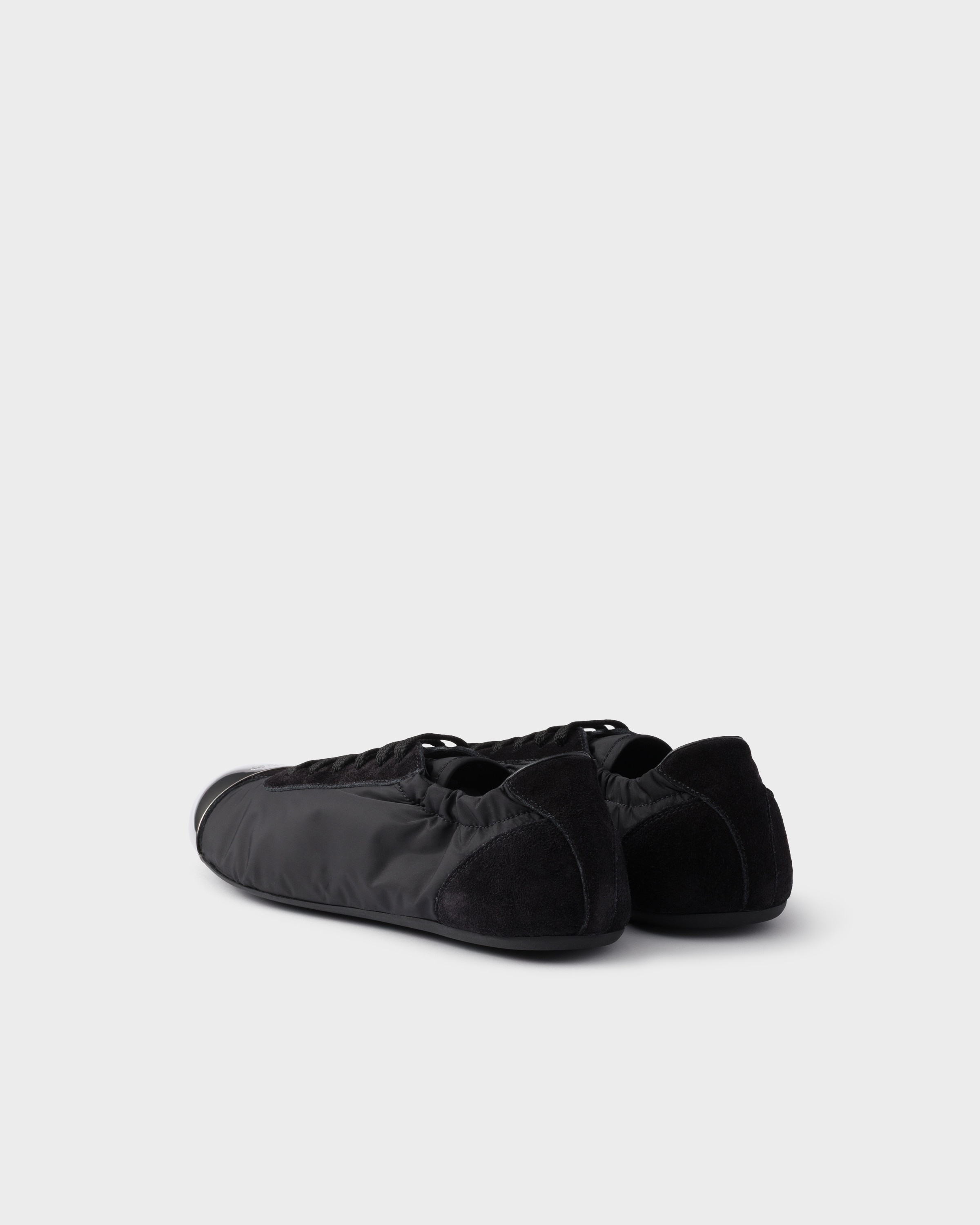 Collapse Re-Nylon and suede sneakers with metal toecap - 5