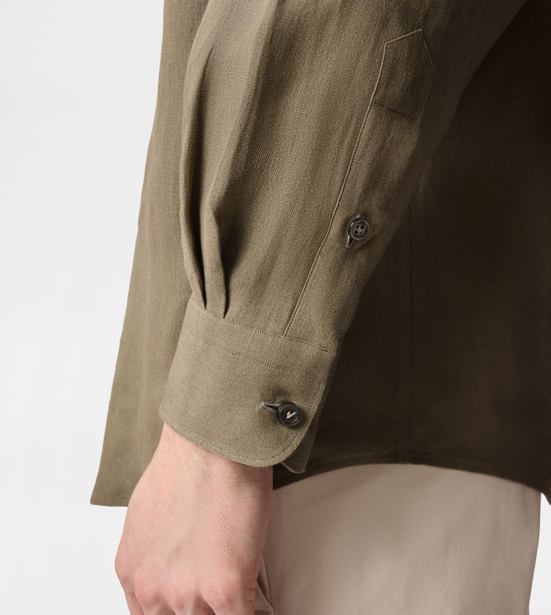 MANDARIN SHIRT IN LINEN - GREY 6