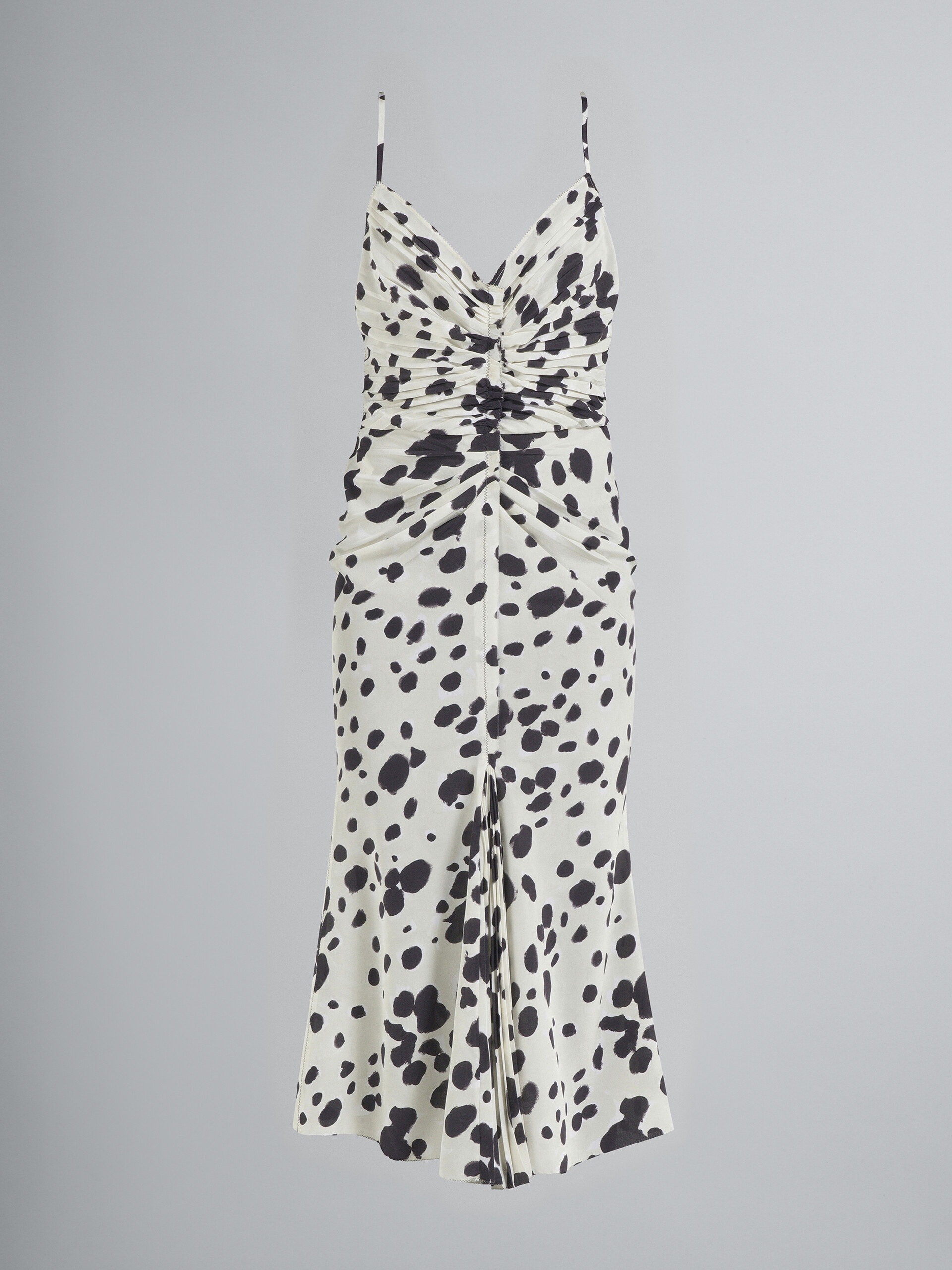 POP DOTS PRINT SILK CRÊPE DRESS - 1