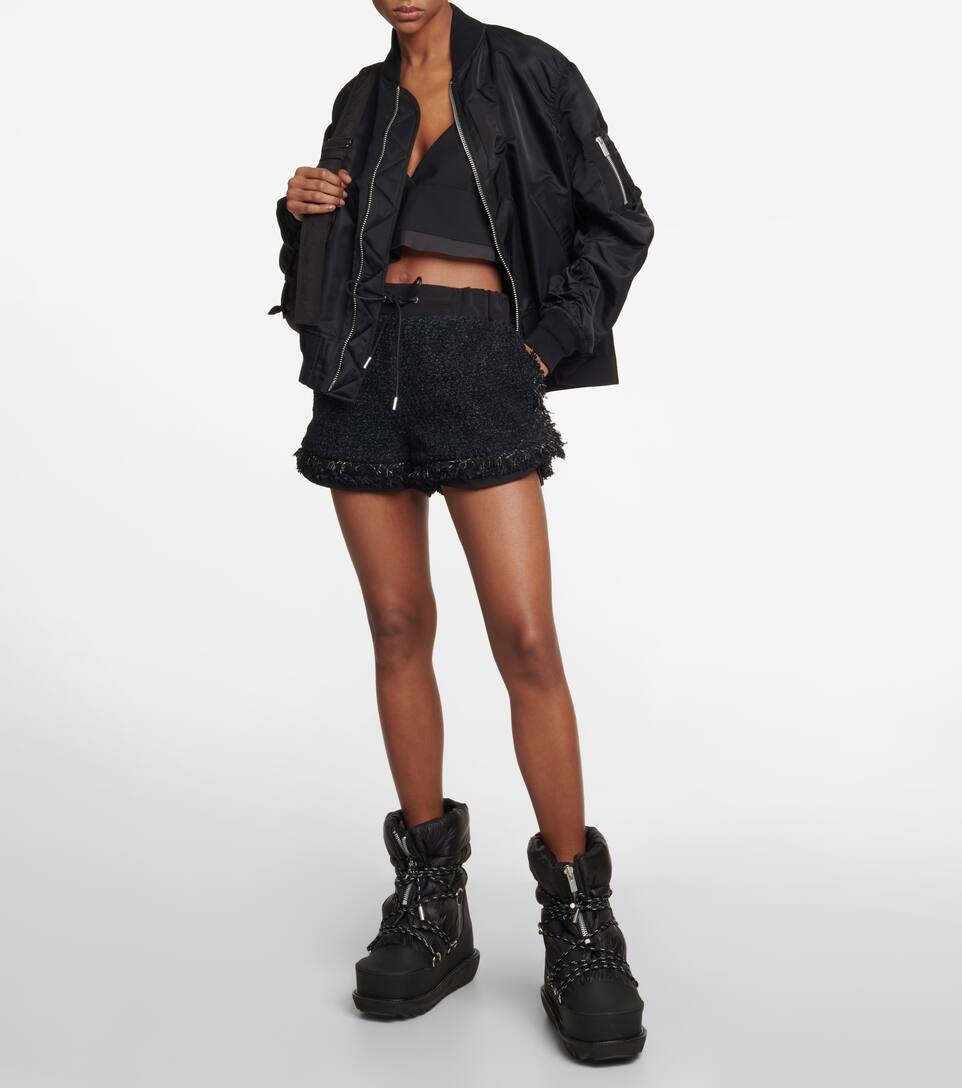 Drawstring tweed shorts - 2