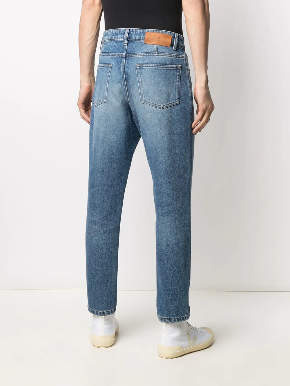 cropped straight-leg jeans - 4