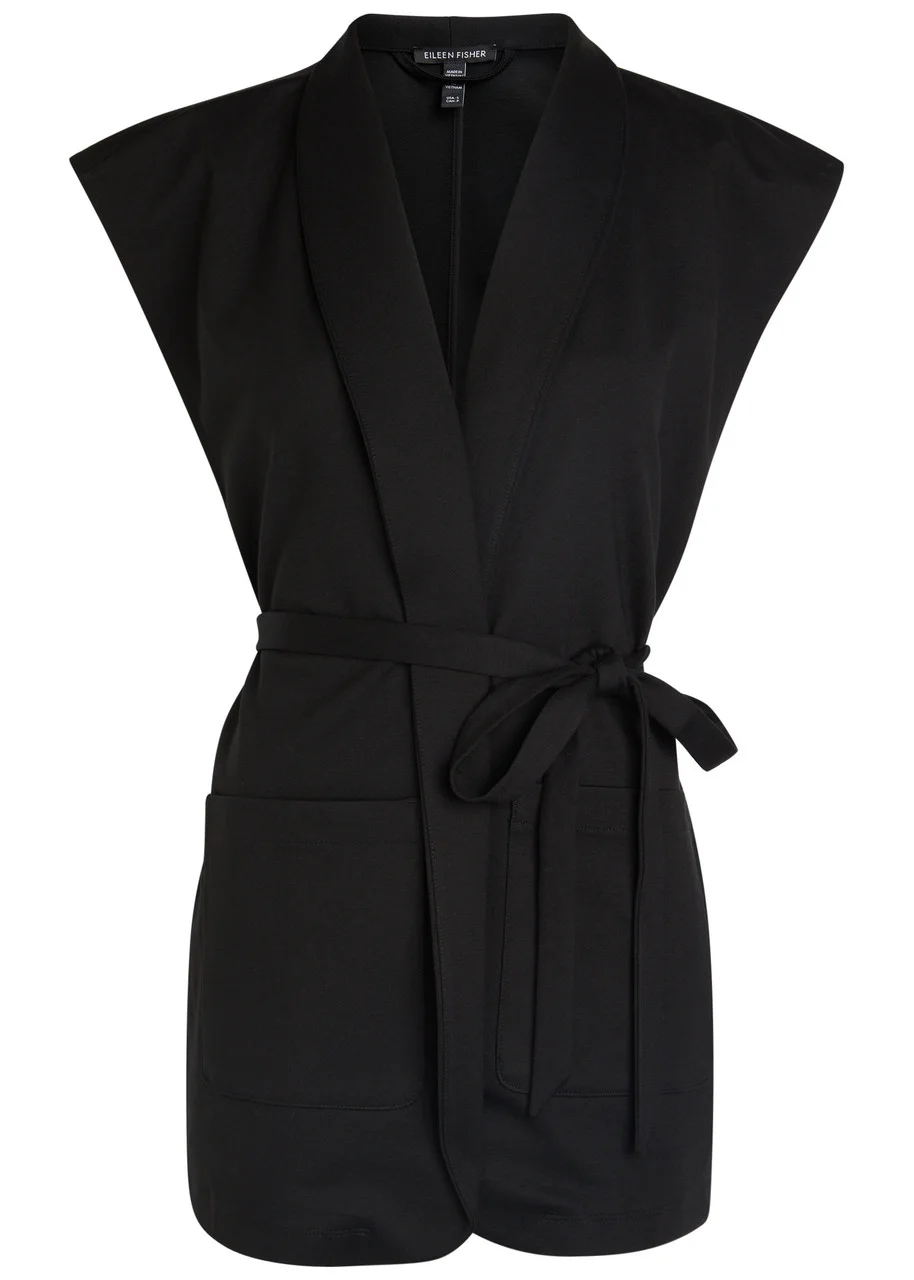 Eileen Fisher Belted Jersey Vest - 1