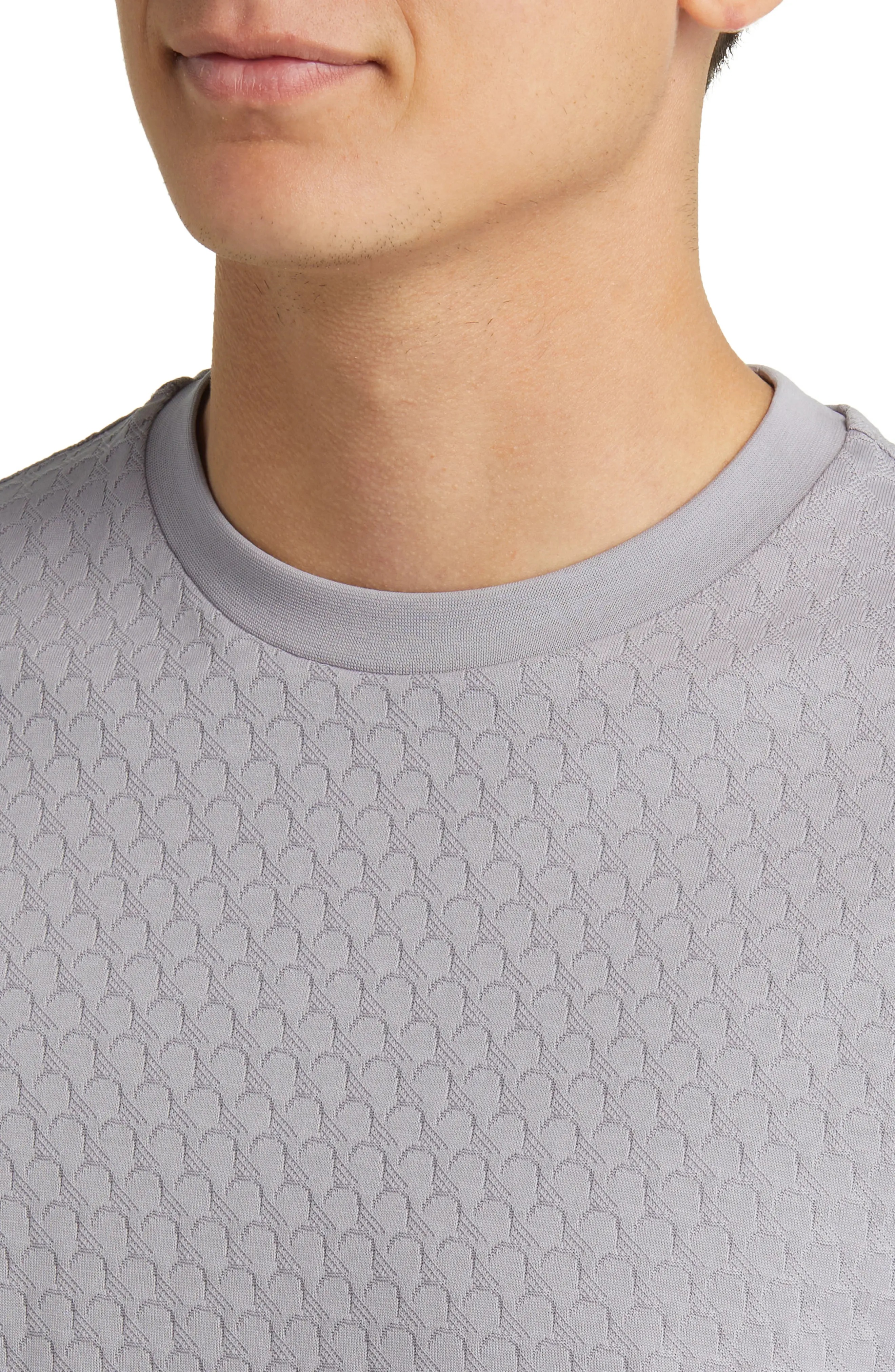 Honeycomb Textured T-Shirt - 4