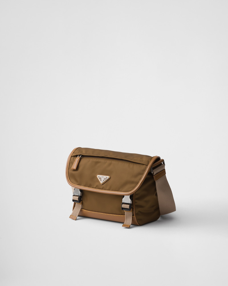 Prada Re-Nylon and leather shoulder bag outlook