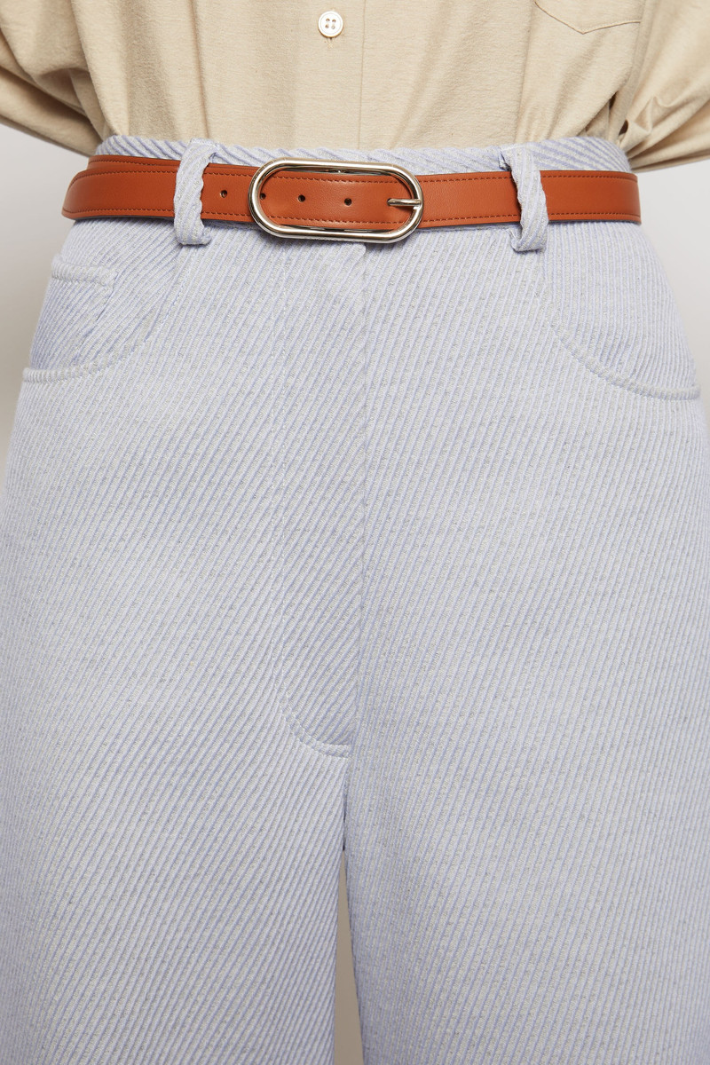 Acne Studios Logo-buckle leather belt almond brown outlook