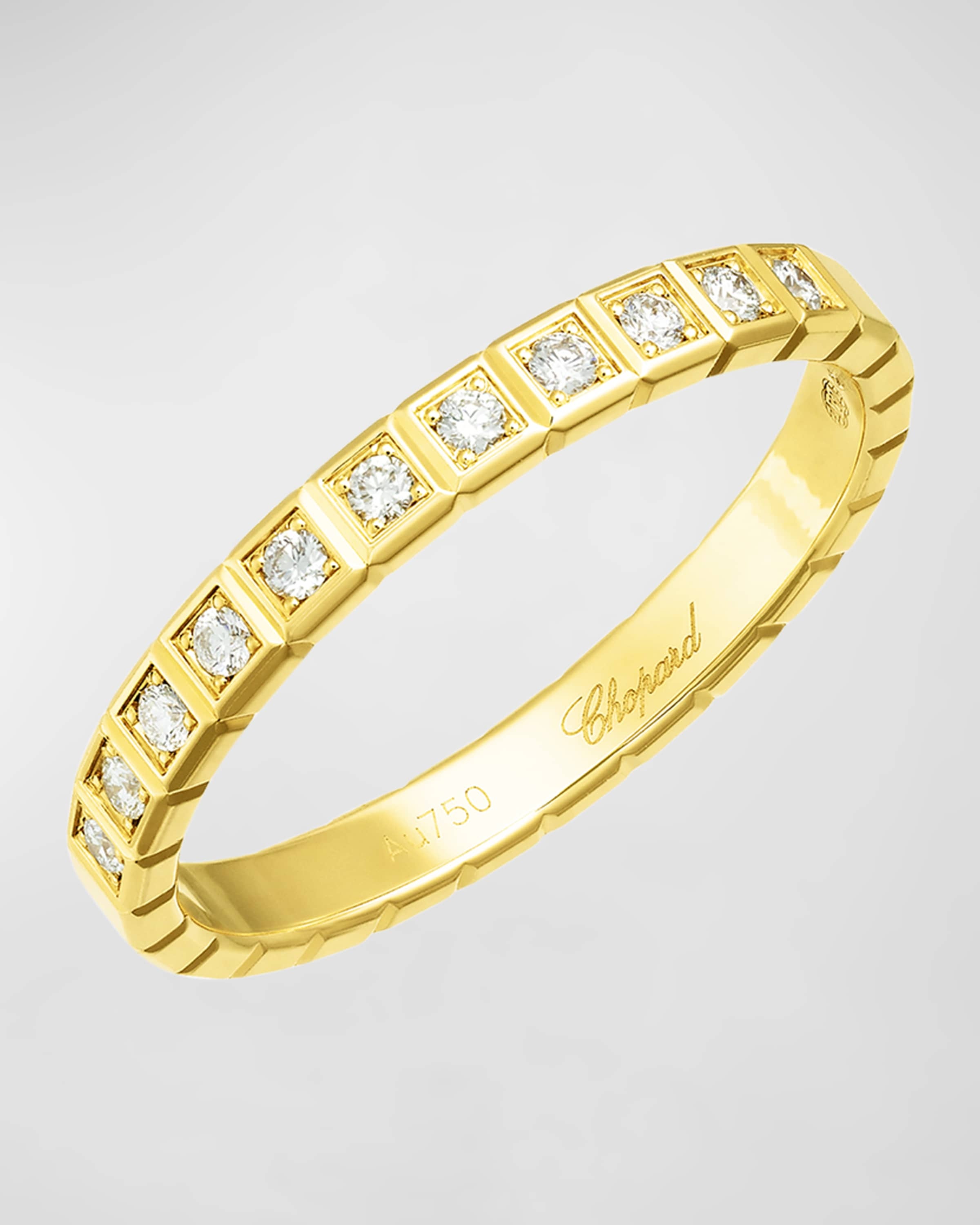 Ice Cube Mini Diamond Ring in 18K Yellow Gold, Size 53 - 1