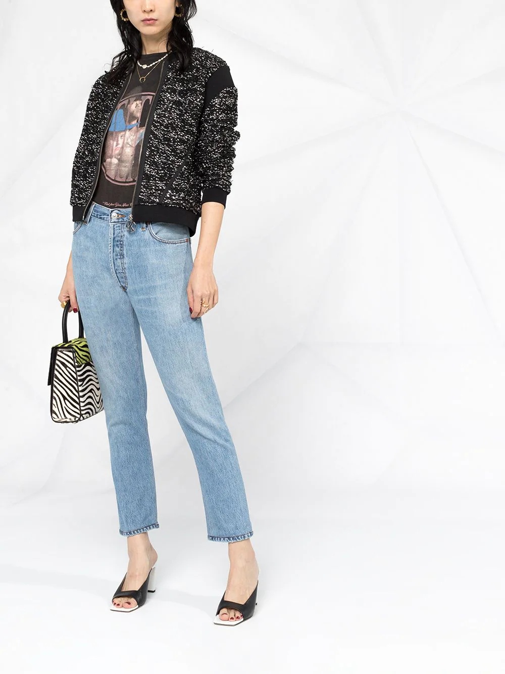 high-rise cropped jeans - 2