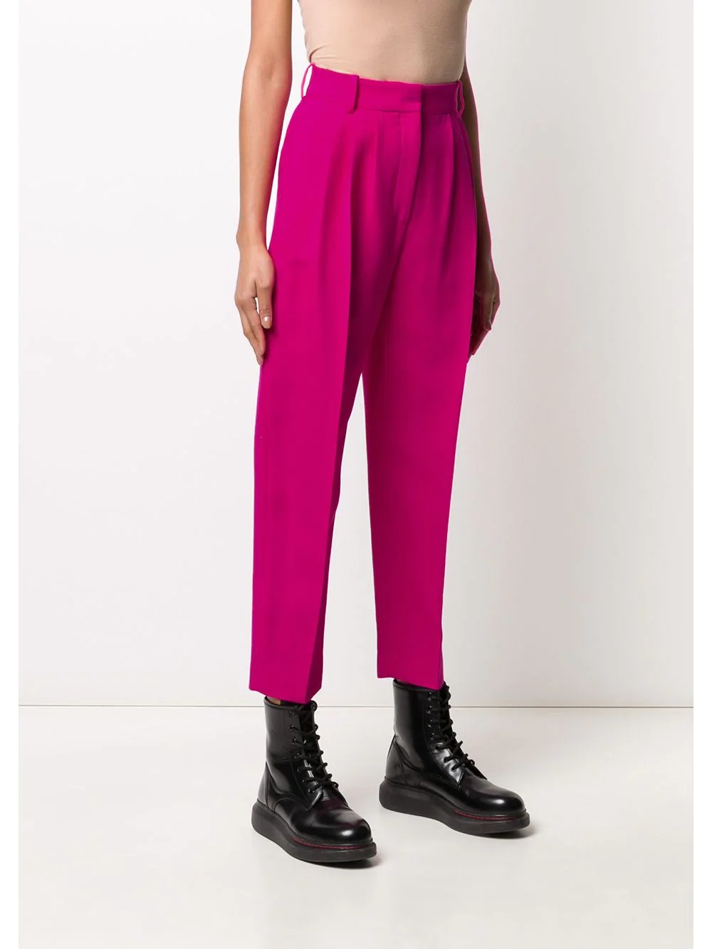 pleated tapered trousers - 3