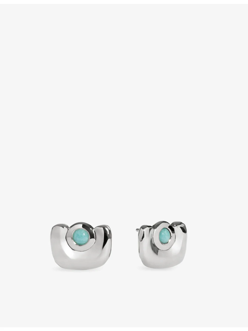 Amaia Sterling-Silver and Amazonite Stud Earrings - 1