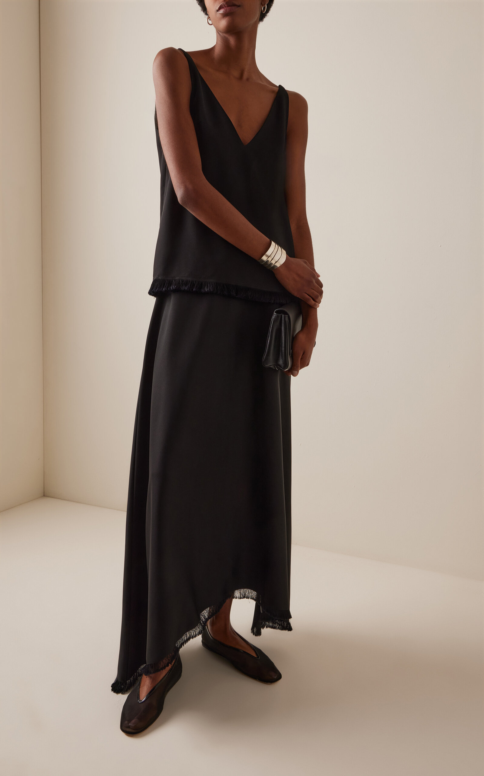 Ash Draped Maxi Skirt black - 2