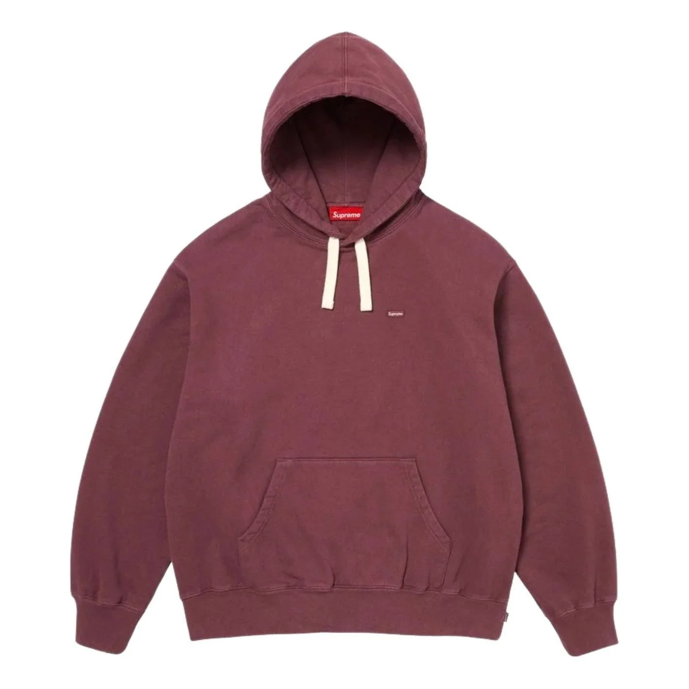 Supreme SS26 Small Box Drawcord Hooded Sweatshirt 'Maroon' SUP-SS26-021-MRN - 1