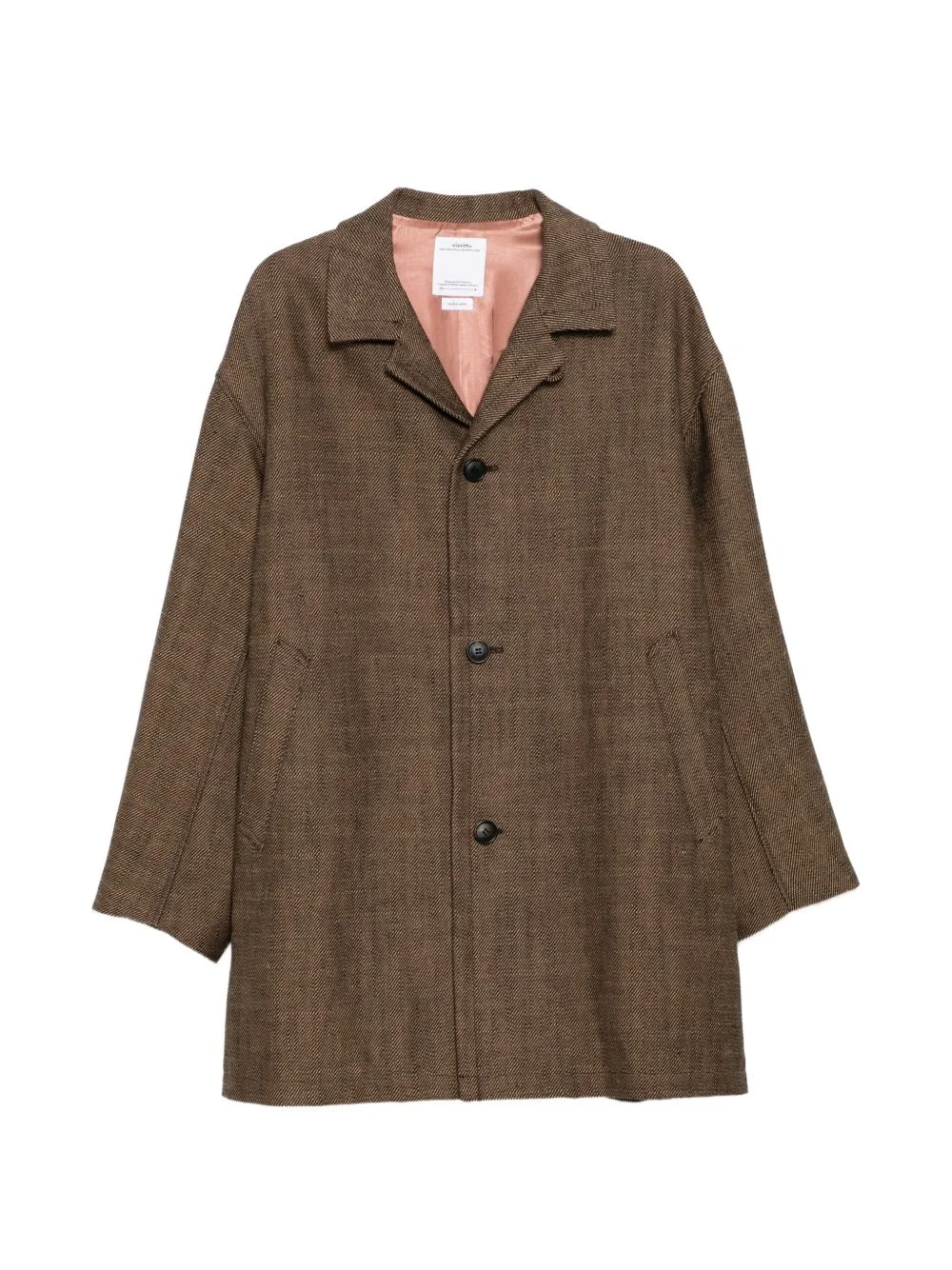 tweed trench coat - 1