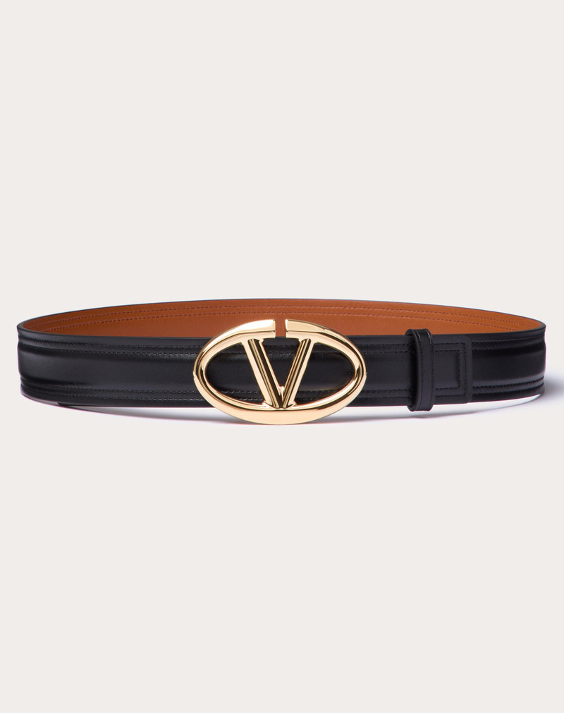 THE BOLD EDITION VLOGO SHINY CALFSKIN BELT 30 MM - 1