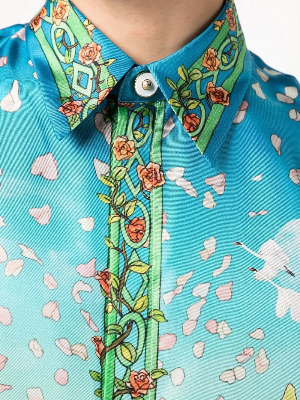 Dream House print silk shirt - 5