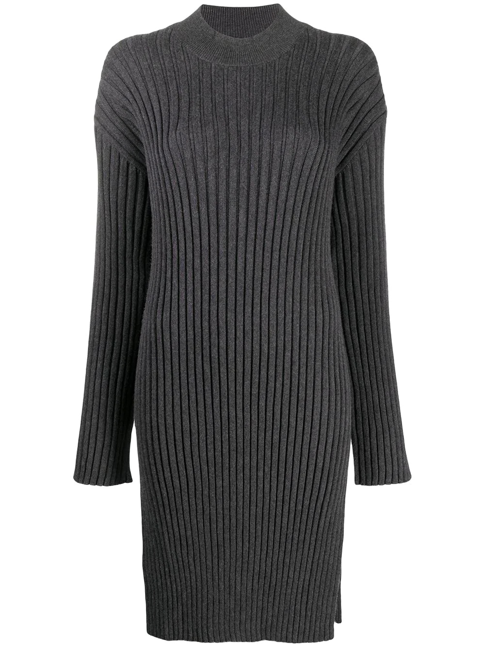 longline ribbed-knit jumper - 1