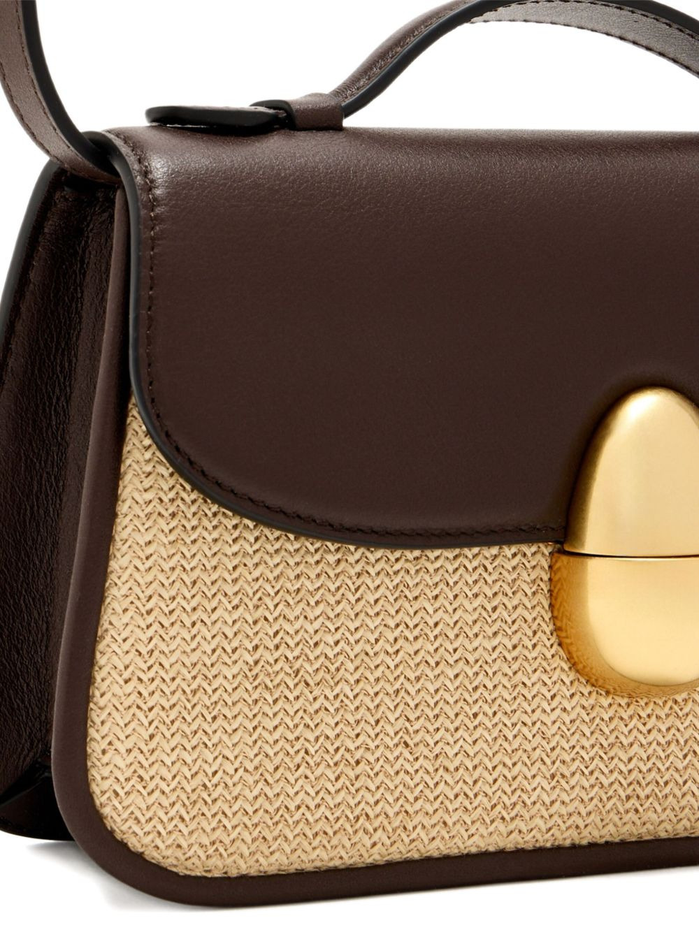 leather woven satchel - 4