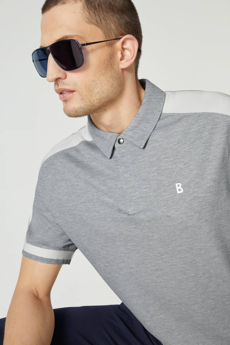 LAGOS POLO SHIRT IN LIGHT GRAY/OFF-WHITE 4