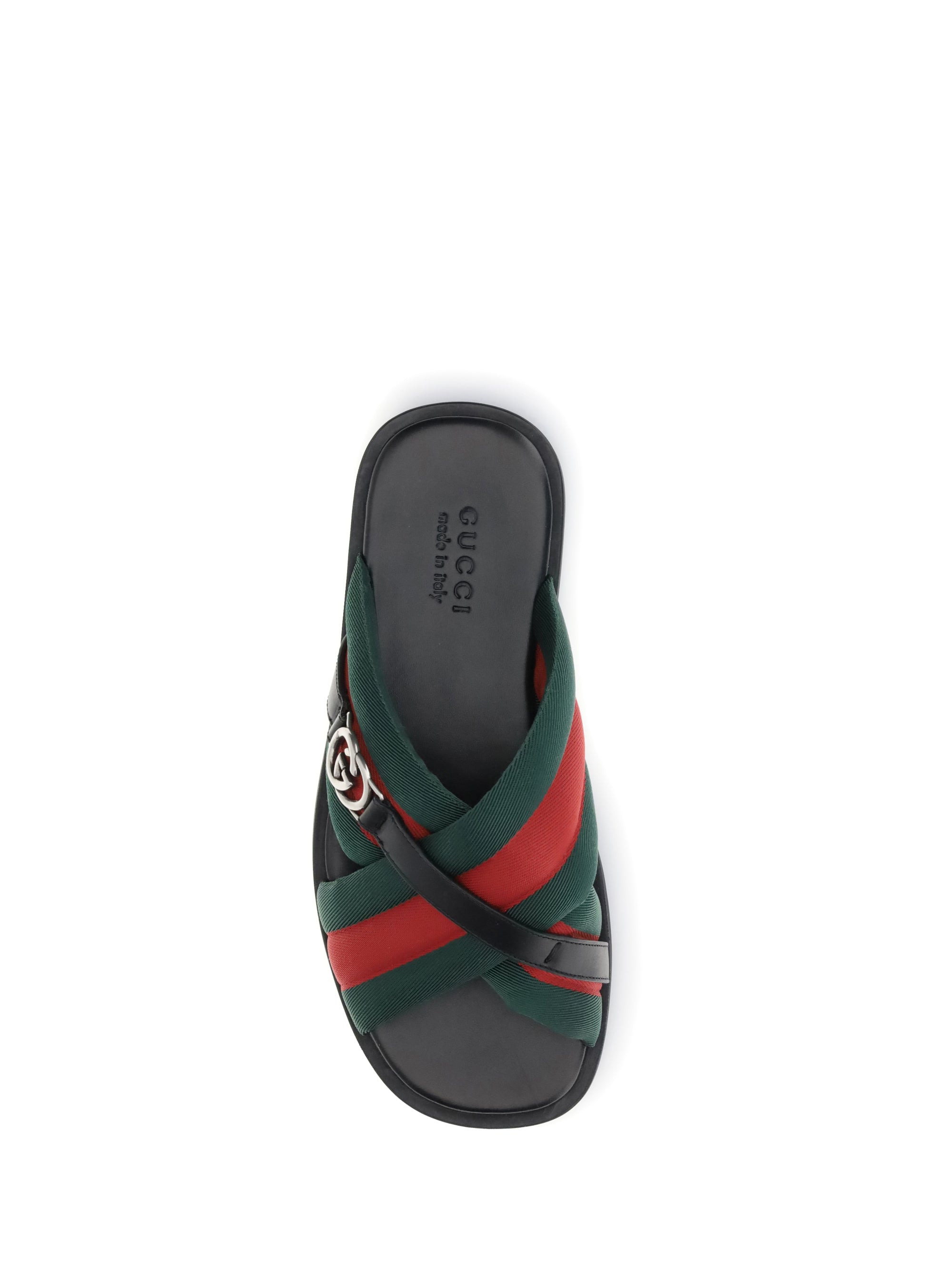 Gucci Men Web Sandals With Interlocking Gg - 4