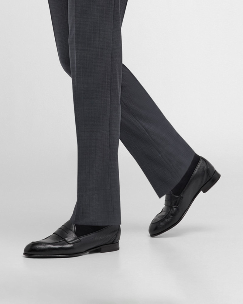 Brioni Men's Appia Deerskin Penny Loafers outlook