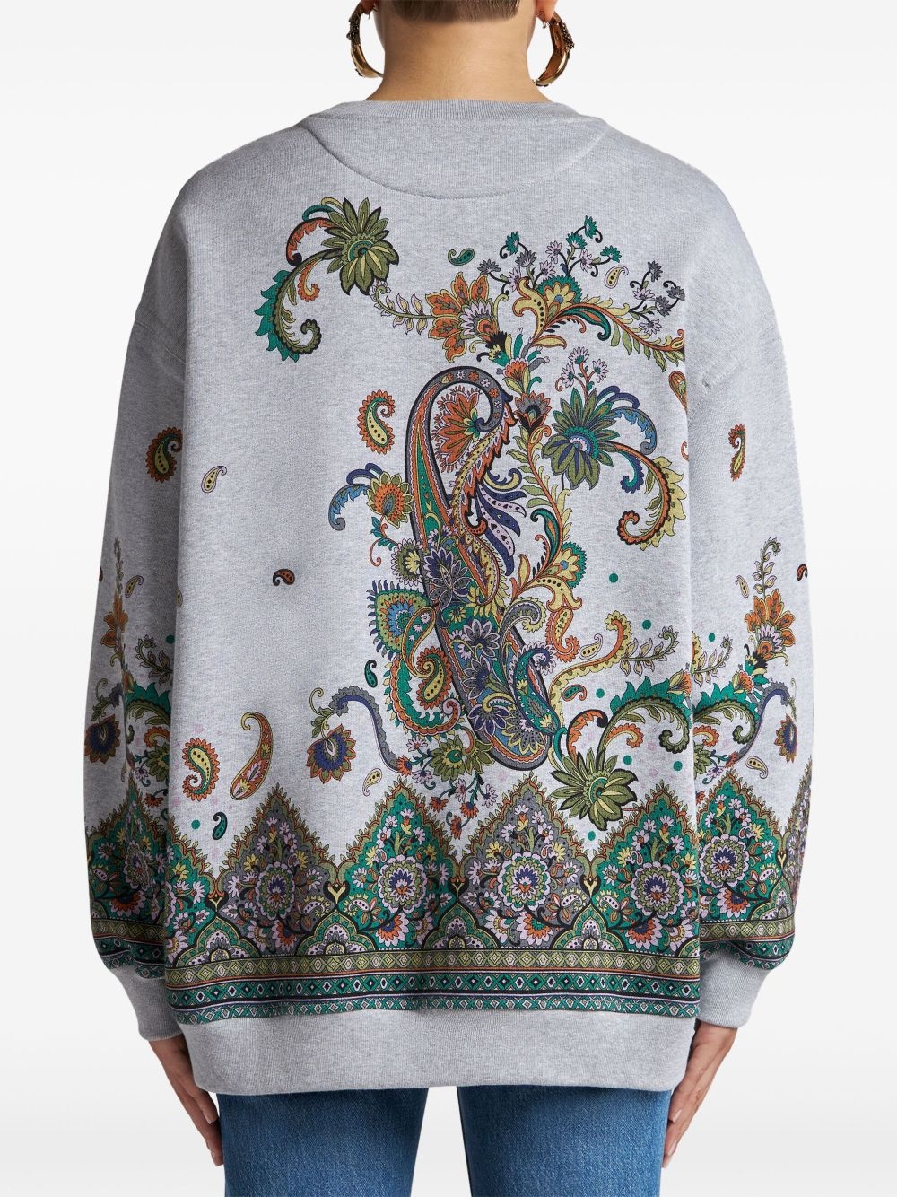 paisley-print cotton sweatshirt - 4