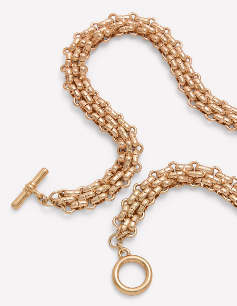 Woven Chain Necklace-Gold Colour 4
