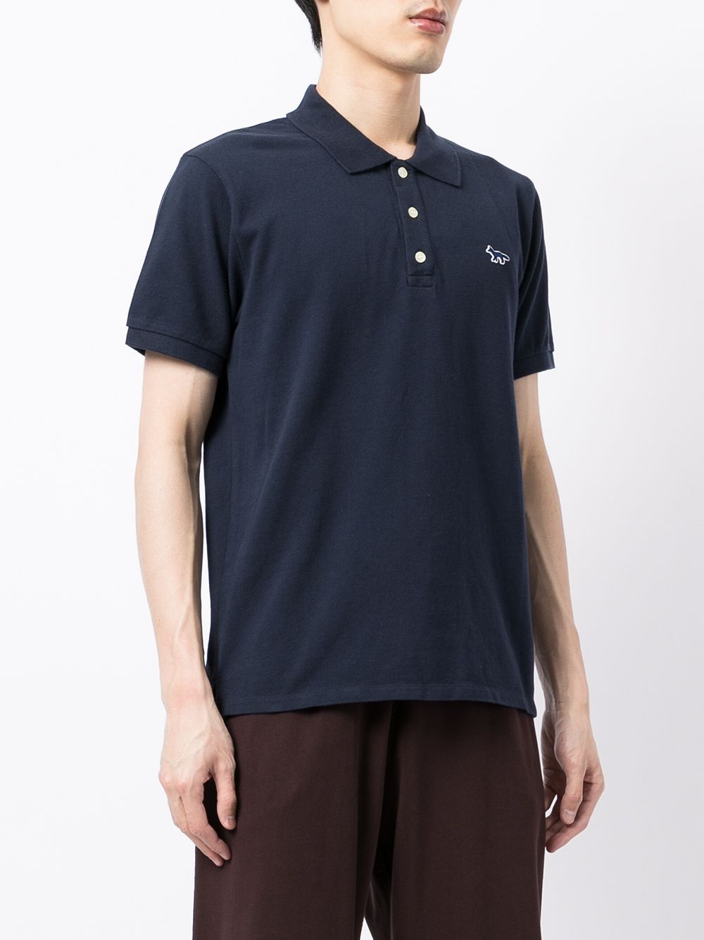 embroidered logo polo shirt - 3