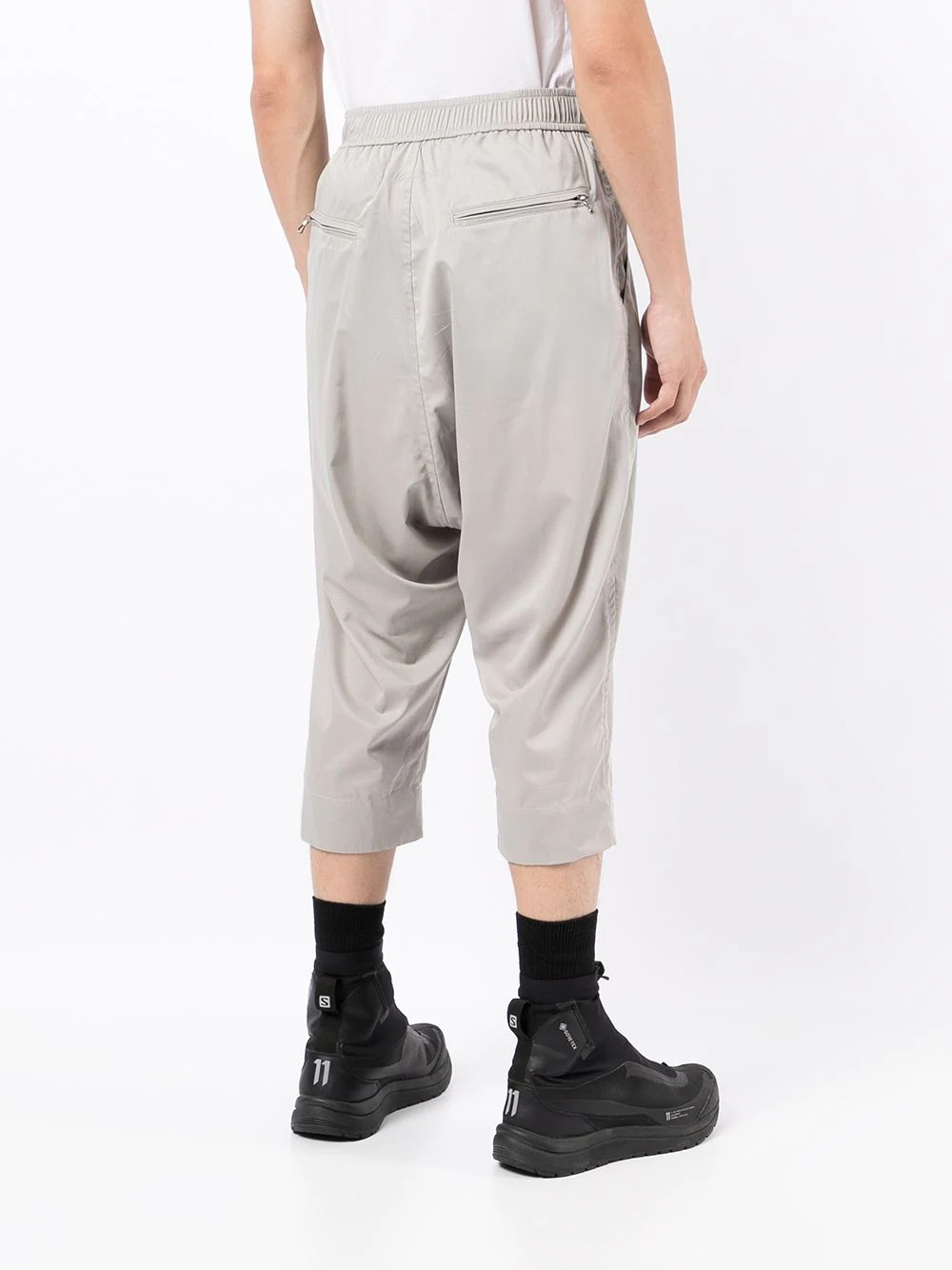 drop-crotch elasticated trousers - 4