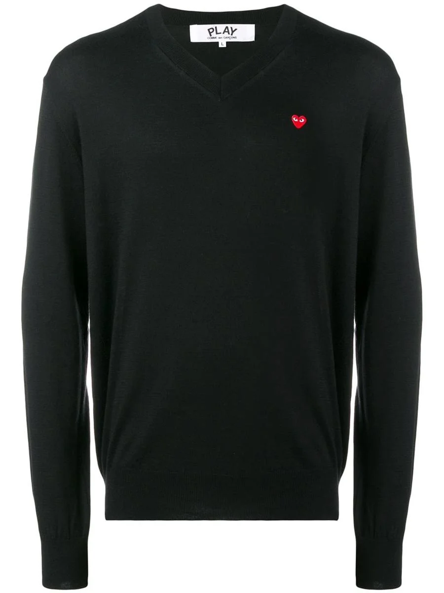 Comme Des Garçons Play Mens Knit Pullover Clothing - 1