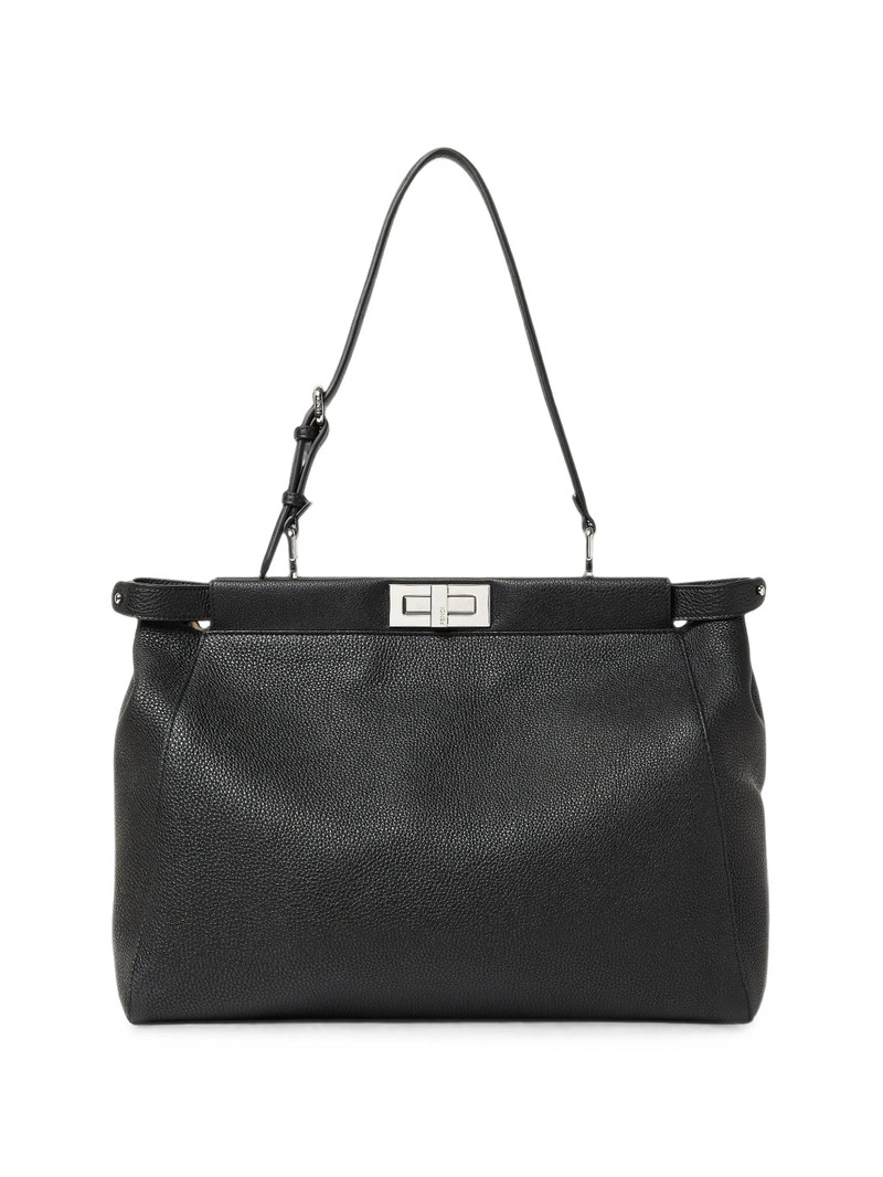 Fendi Peekaboo Grained-leather Tote Bag 1