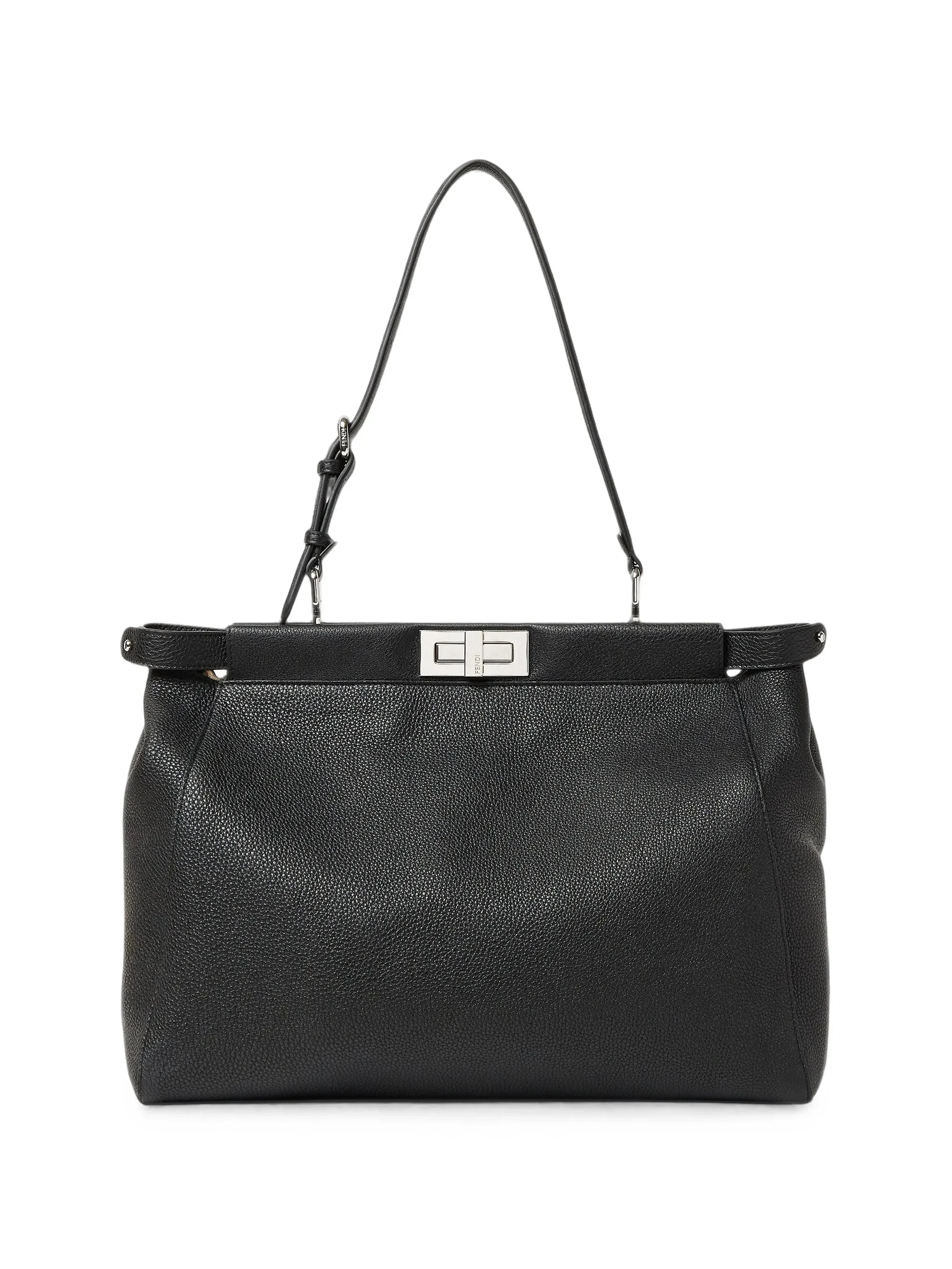 Fendi Peekaboo Grained-leather Tote Bag - 1