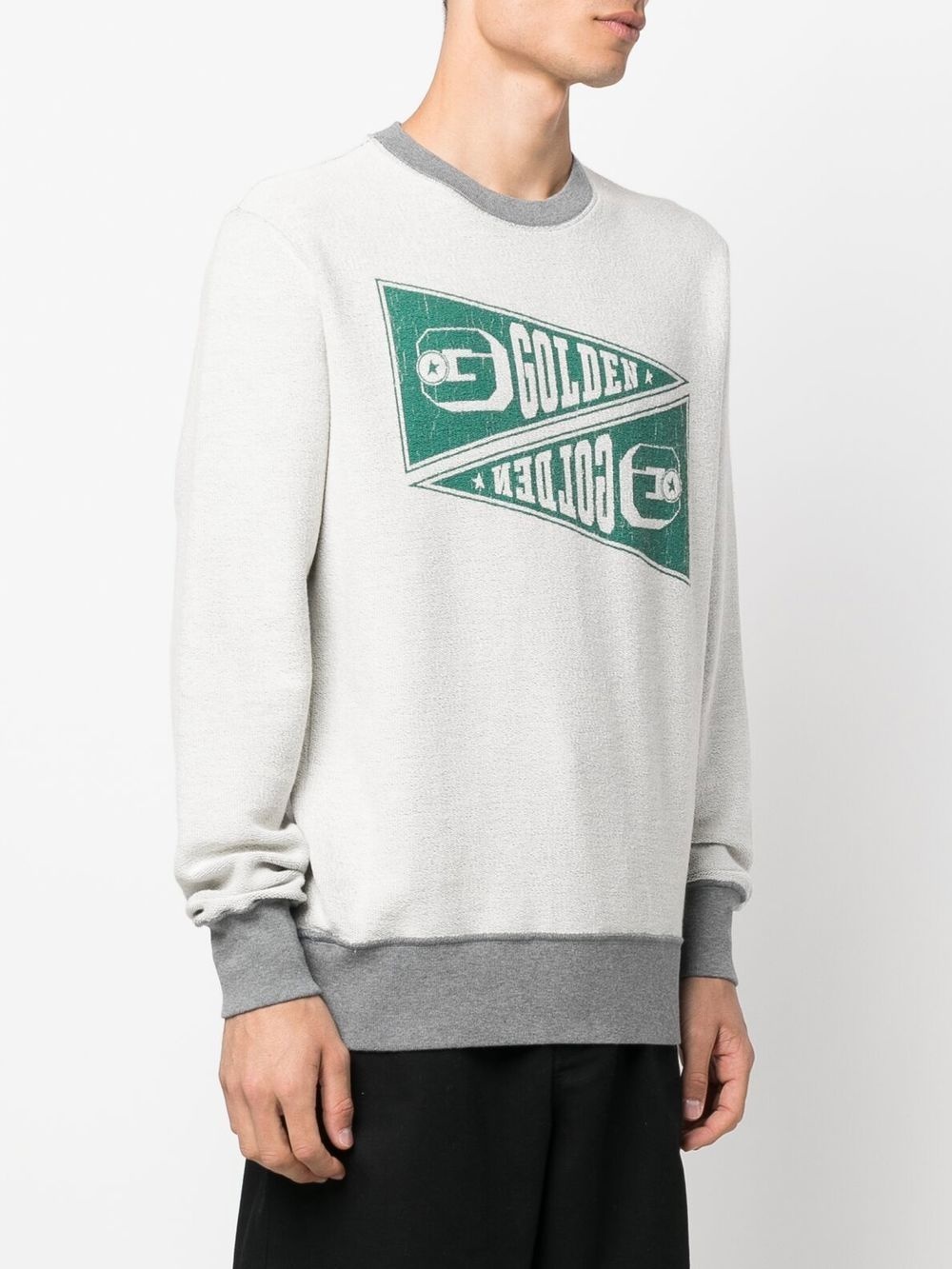 logo-print cotton sweatshirt - 3