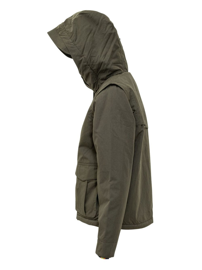 K-WAY Ideler press-stud fastening hooded jacket outlook