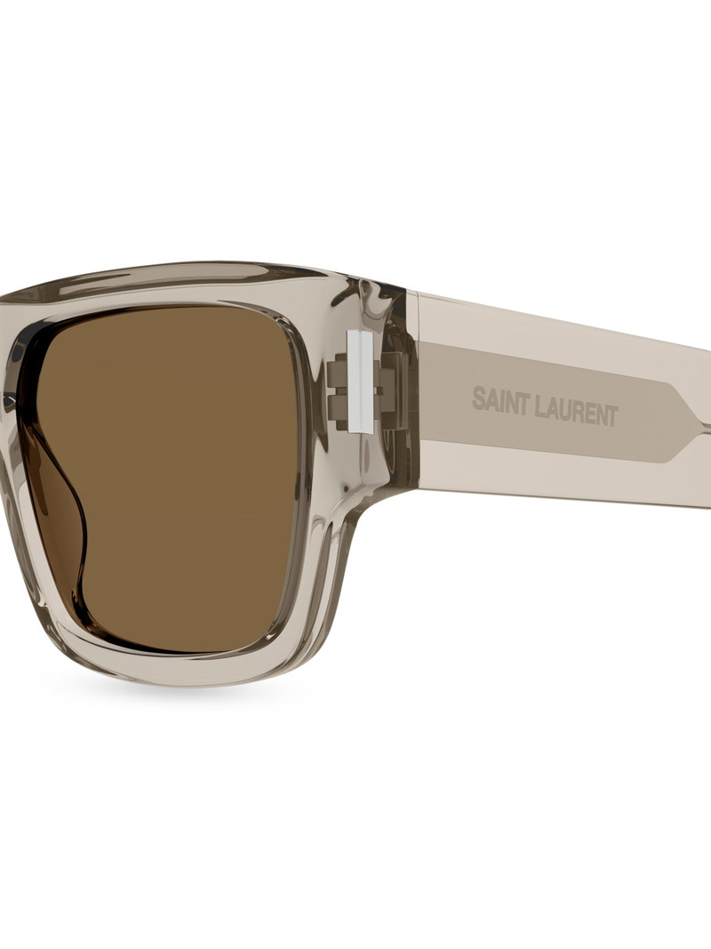 Men's Naked Wirecore 55MM Square Sunglasses - Translucent Beige Brown 4