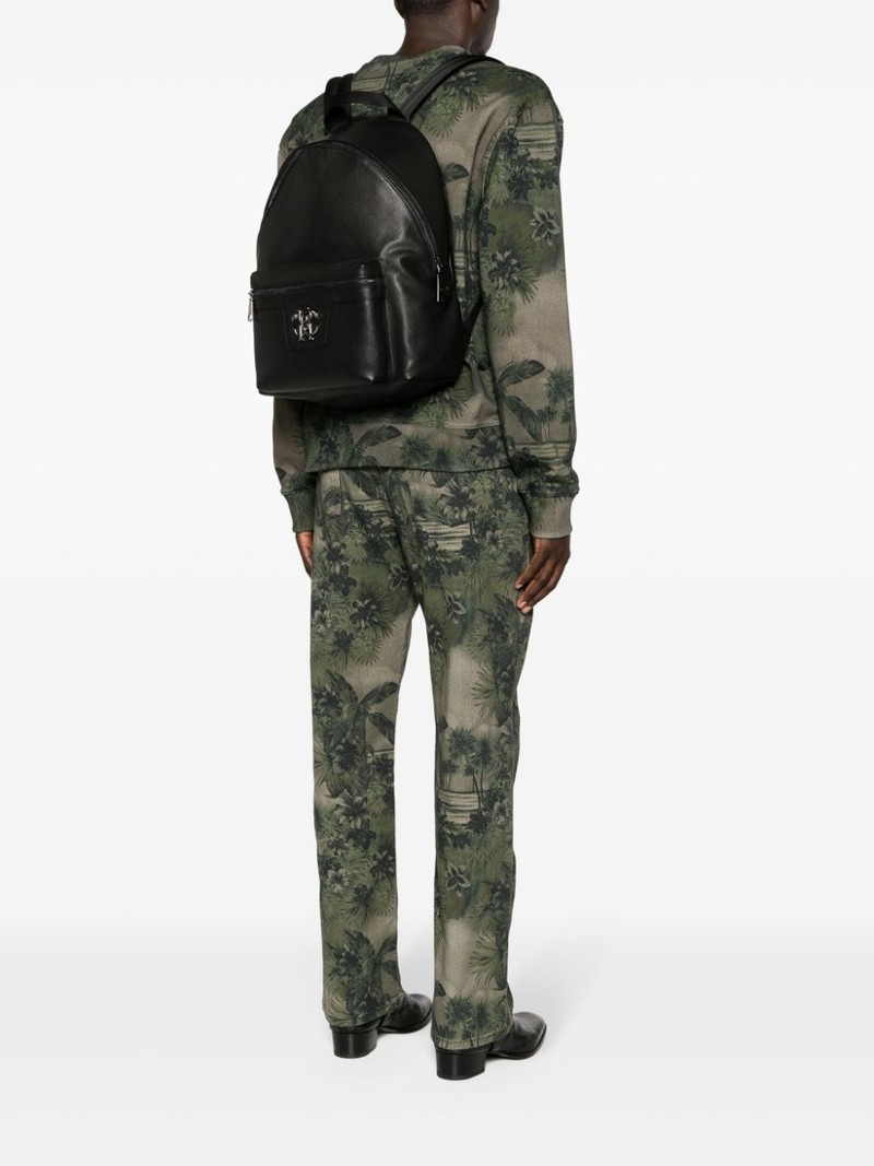 Roberto Cavalli Mirror Snake-plaque leather backpack outlook