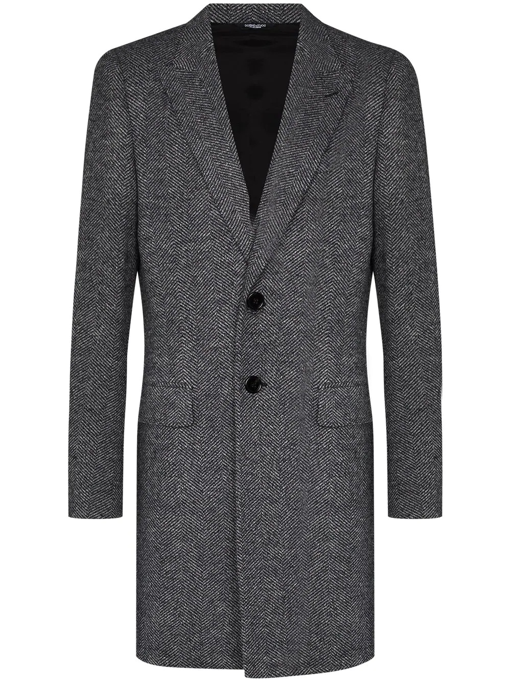 single-breasted tailored coat - 1