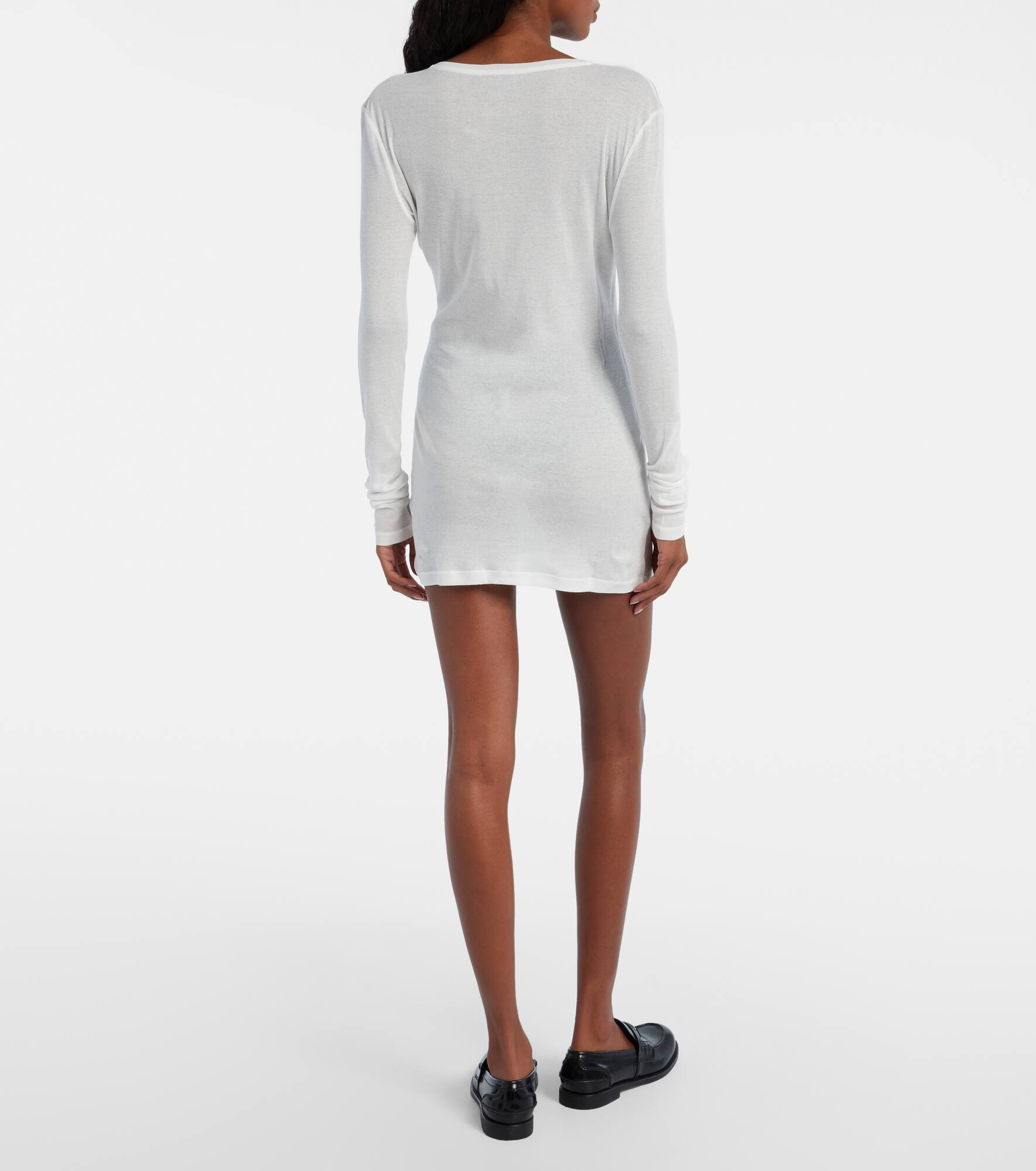 Cotton jersey minidress - 3