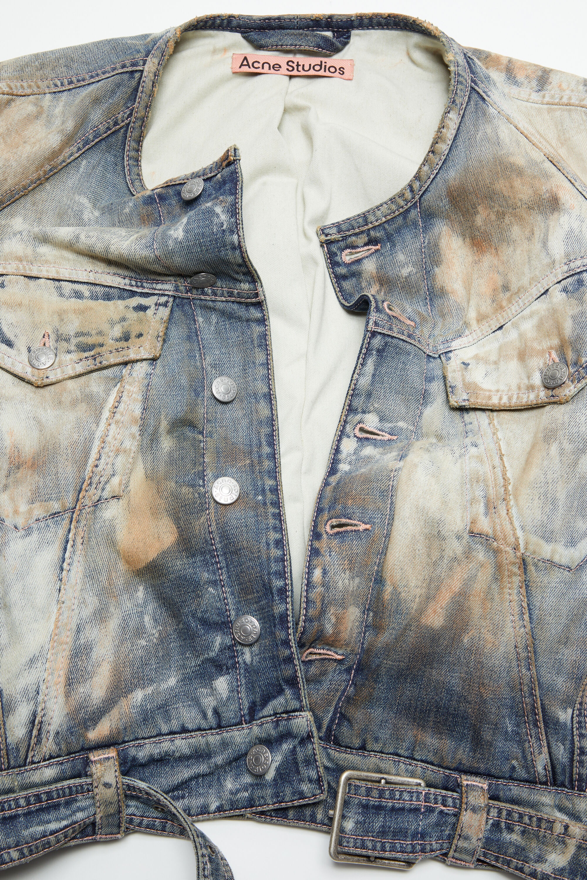 Cropped denim jacket - Mid Blue - 7