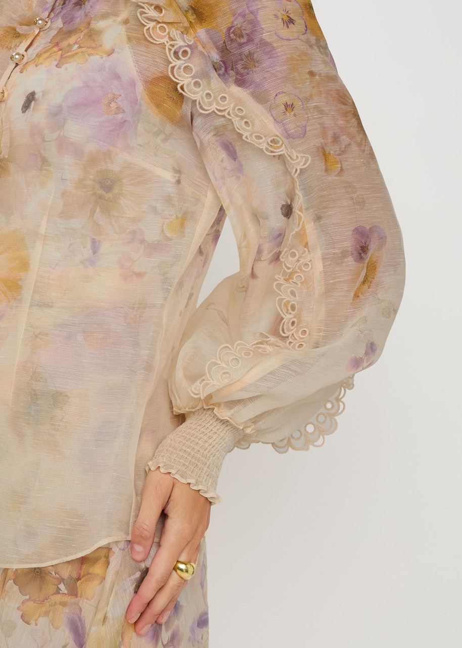 Zimmermann Memento Floral Linen-blend Blouse - 5
