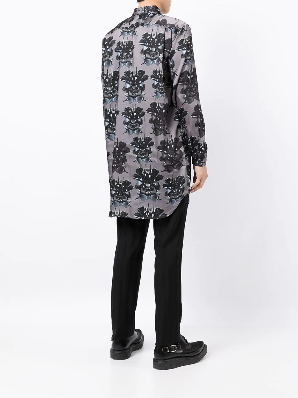 long-sleeved graphic print shirt - 4