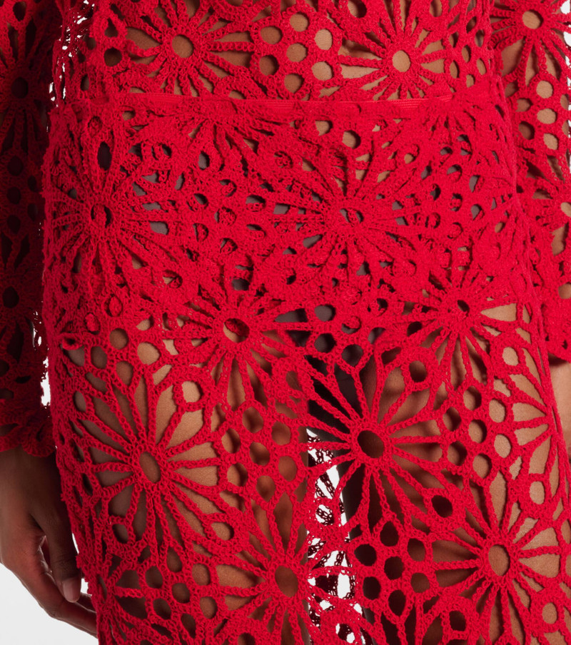 Obie cotton-blend crochet maxi skirt 4