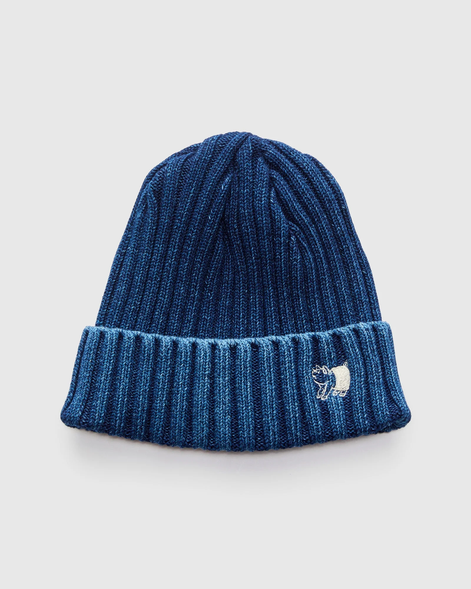 Knit Beanie in Light Indigo - 1