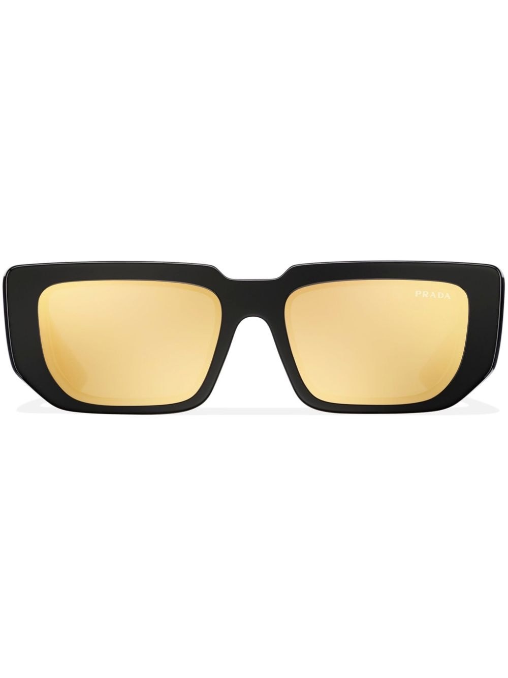 logo-lettering rectangle-frame sunglasses - 1