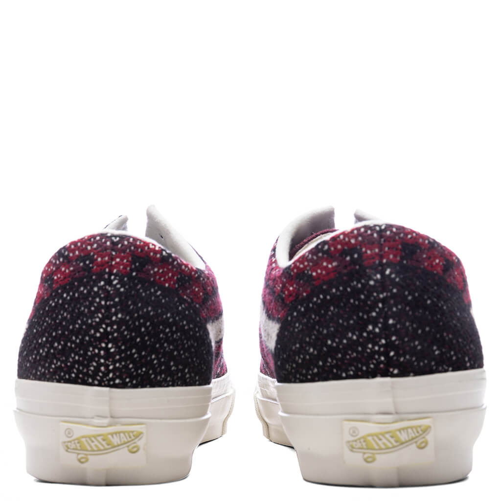 LX PREMIUM OLD SKOOL 36 ENGINEERED KNIT - GEO CHECK BORDEAUX - 4