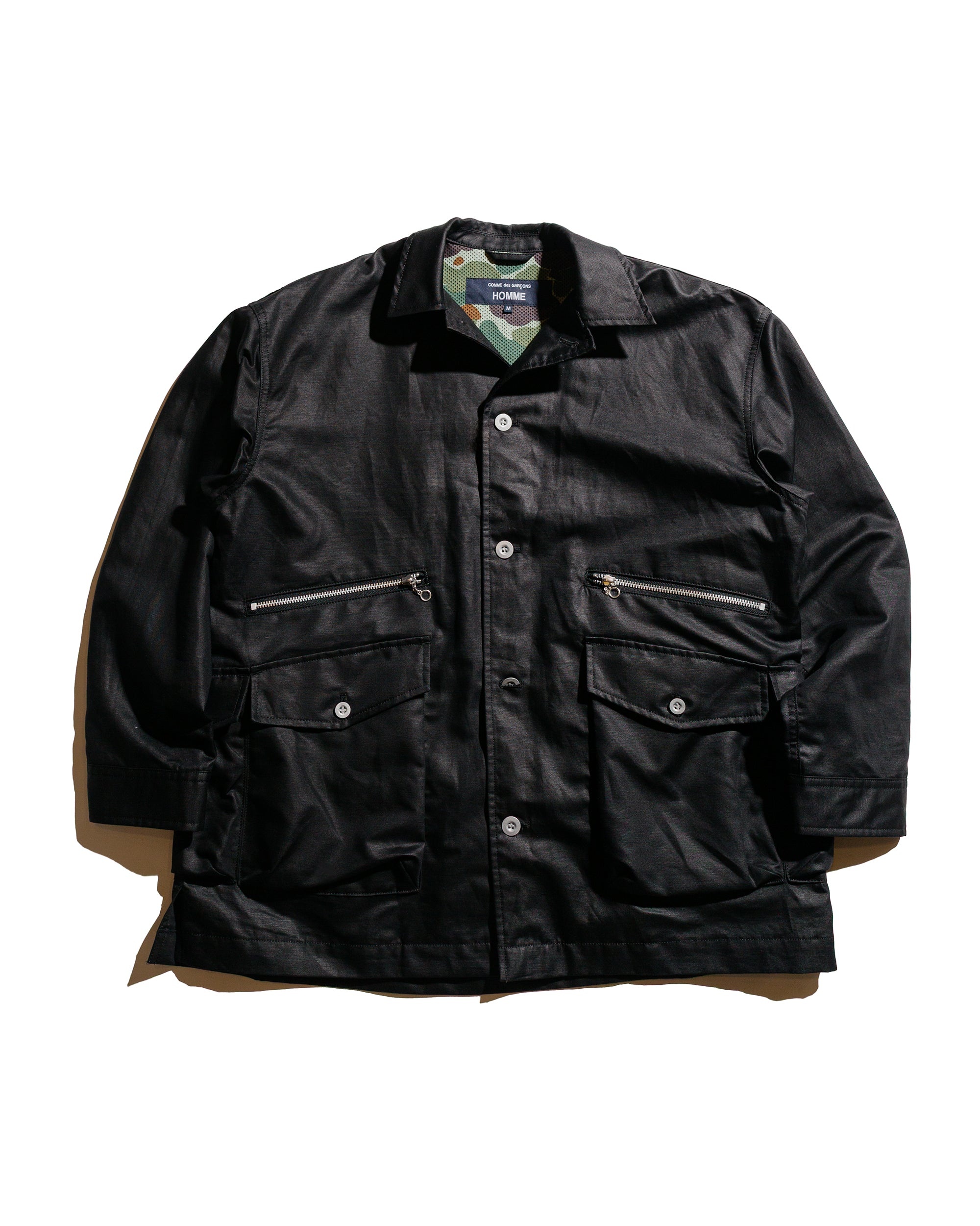 Multi Pocket Chore Jacket Black - 1