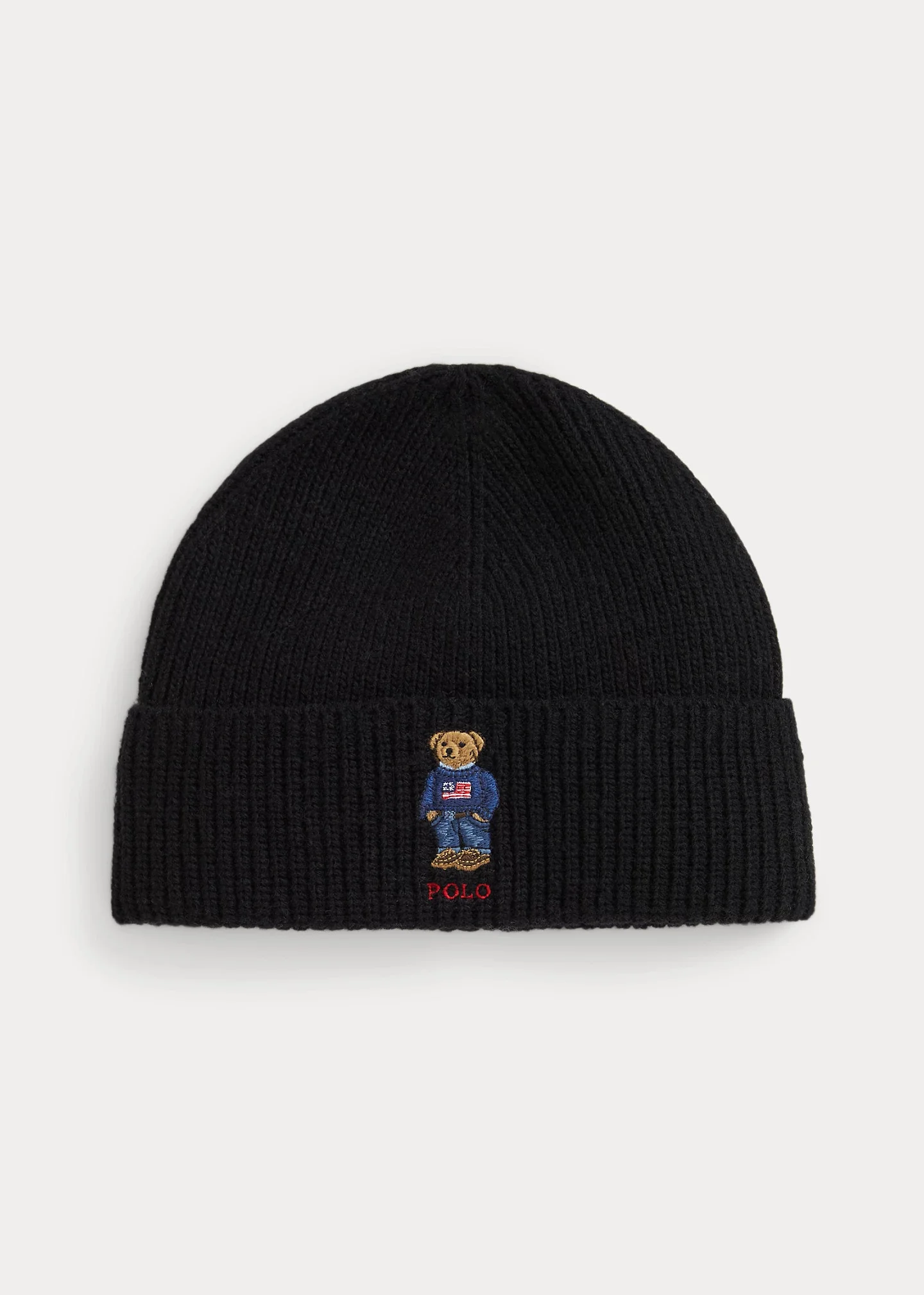 Polo Bear Rib-Knit Beanie - 1