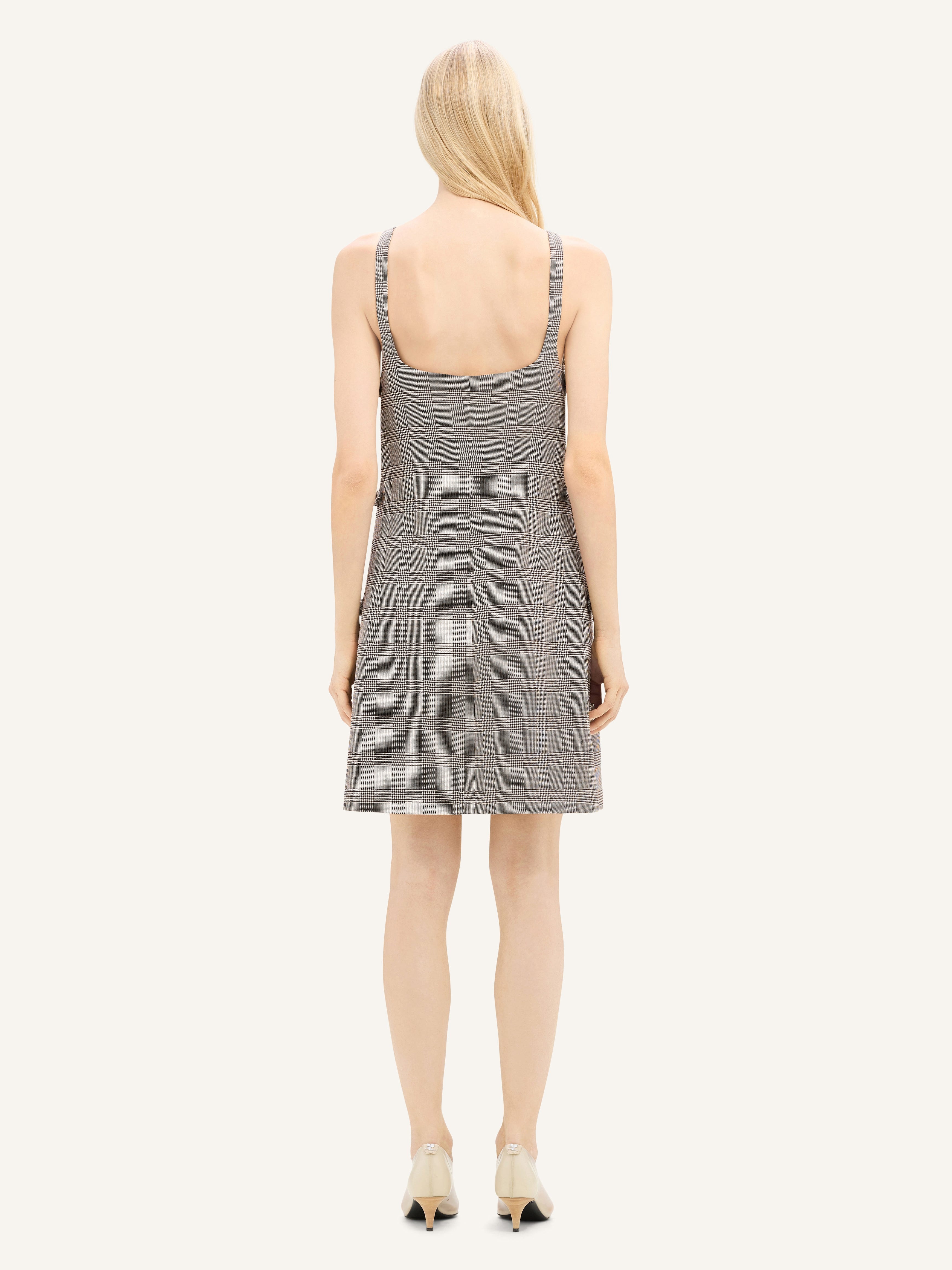 MULTI-BUCKLE PRINCE OF WALES MINI DRESS - 4