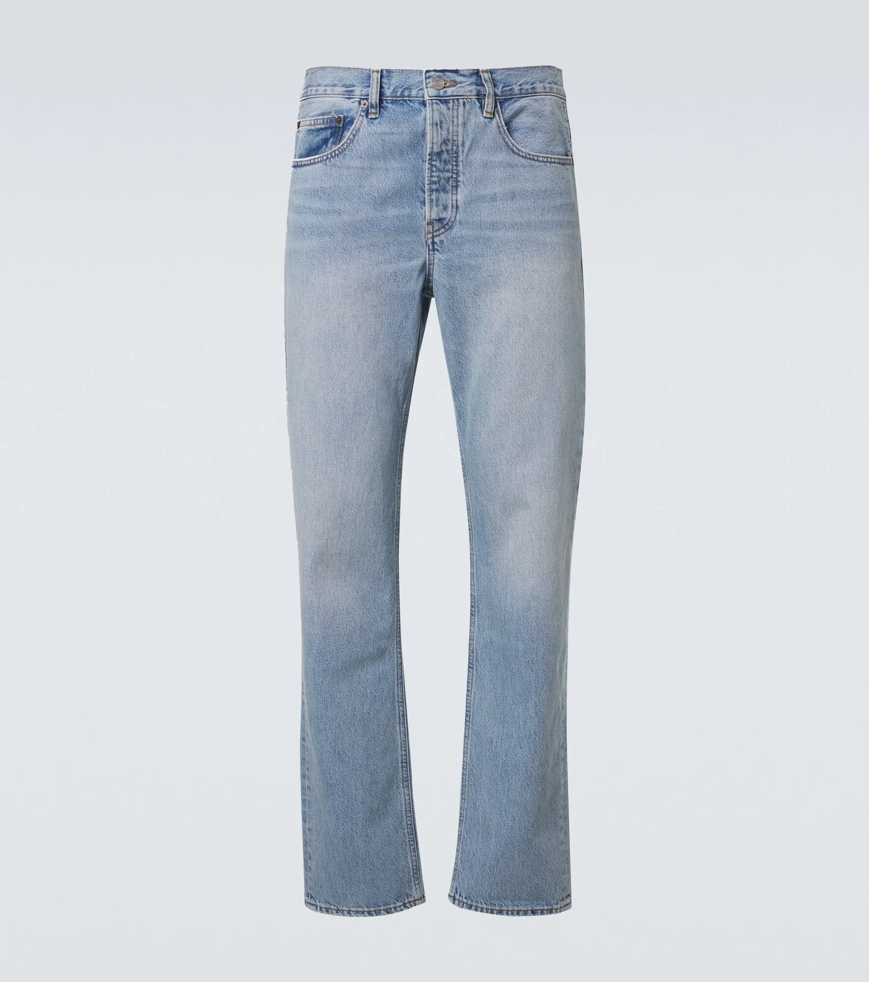 Mid-rise straight jeans - 1