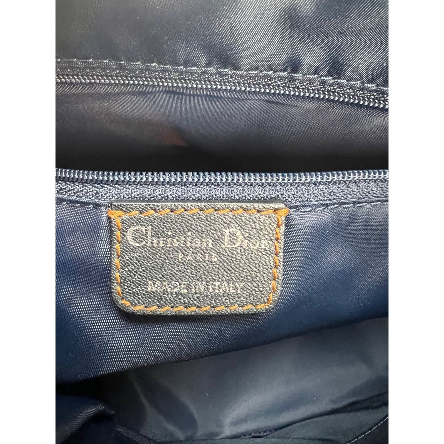 CHRISTIAN DIOR Monogram Trotter CD Blue Canvas Hand Bag - 3