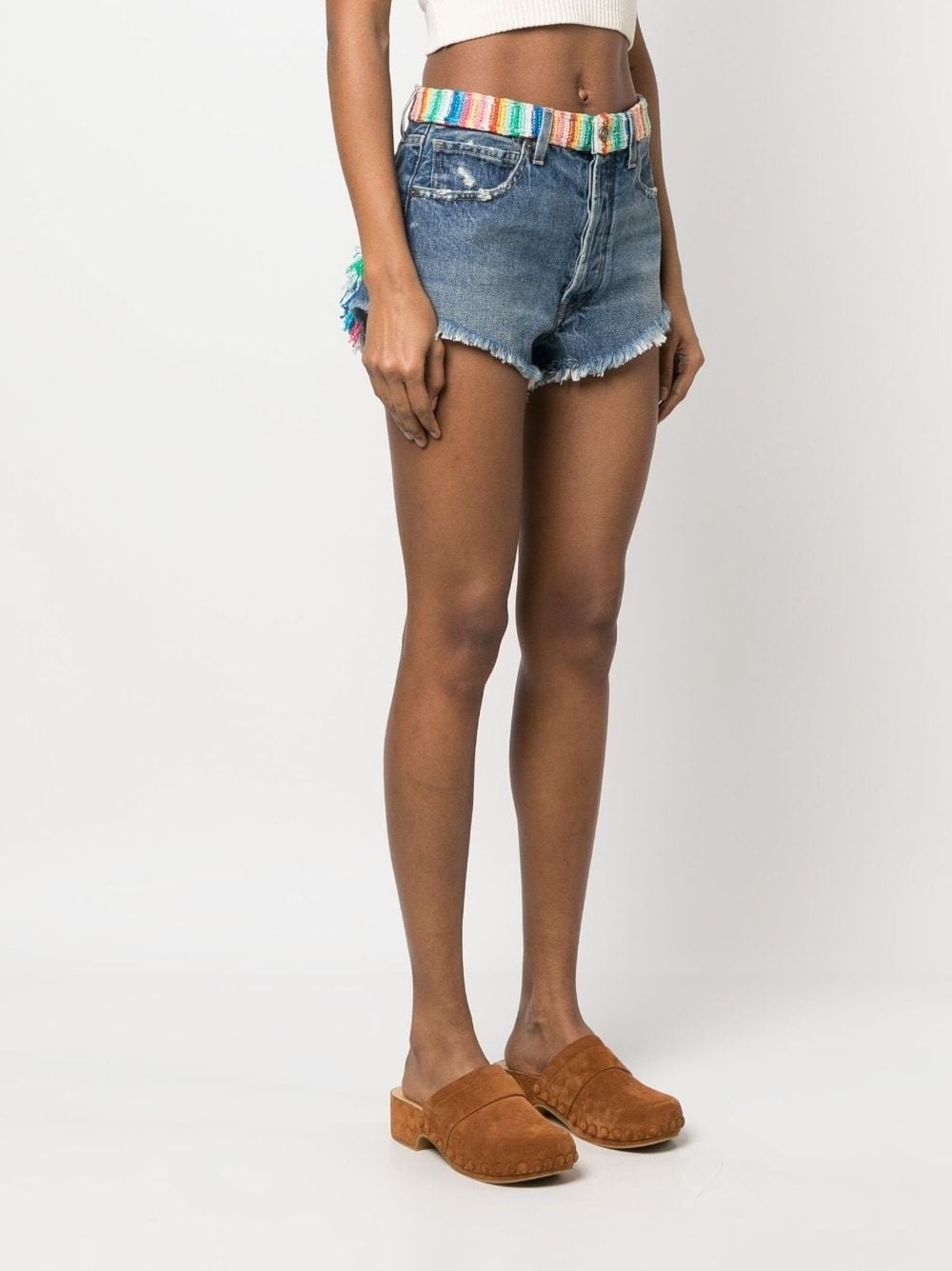 Over The Rainbow denim shorts - 4